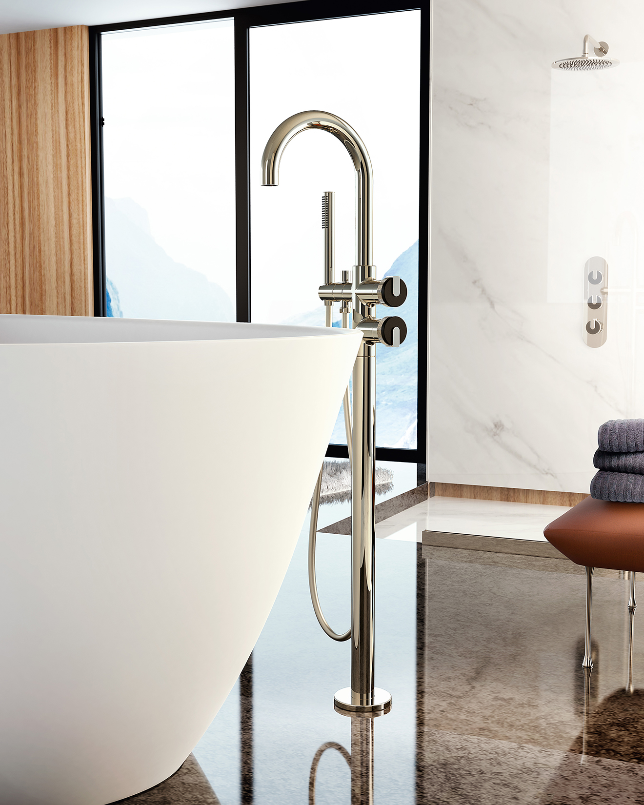 Graff bathroom tub and faucet