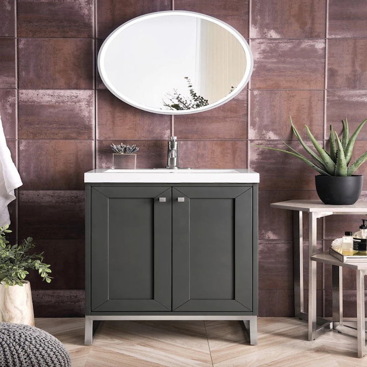 James Martin grey vanity